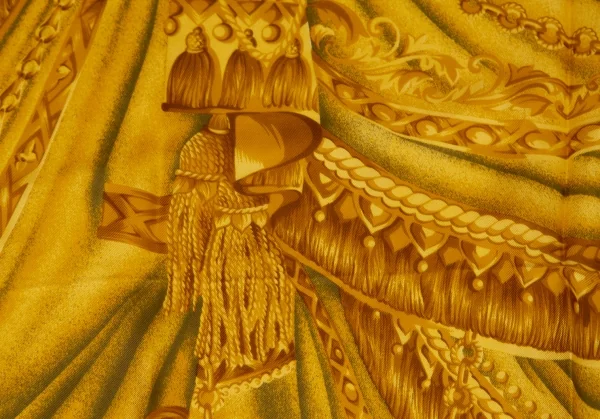 セリーヌCELINE プリントシルクスカーフ オレンジ他 K-121689_002