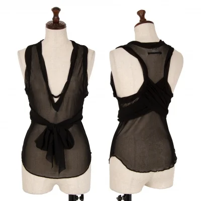 Jean Paul GAULTIER FEMME Belt Design Mesh Sleeveless Top