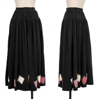 PINK HOUSE Cotton Jersey Hem Patch Skirt