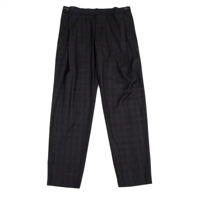 EMPORIO ARMANI Wool Silk Checker Pants