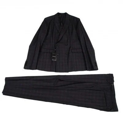 EMPORIO ARMANI Wool Silk Checker Jacket & Pants