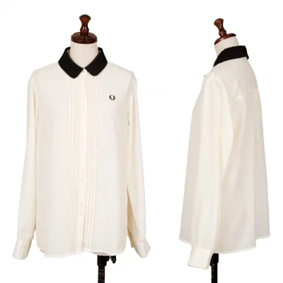 FRED PERRY Pintuck Round Collar Blouse