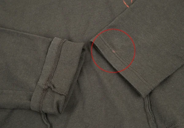 アルマーニジーンズARMANI JEANS サイドロゴプリントステッチデザインカットソー カーキ38 K-121845_005