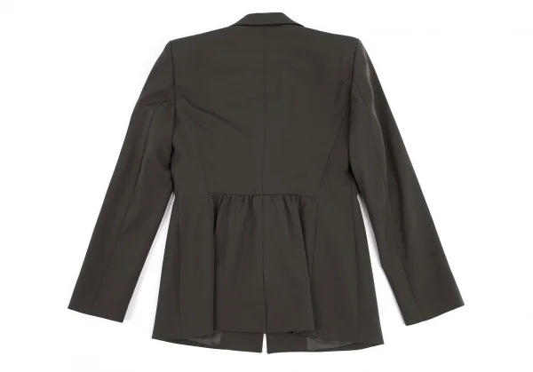エンポリオ アルマーニEMPORIO ARMANI バックギャザーデザインテーラードジャケット カーキブラウン42 K-121850_010