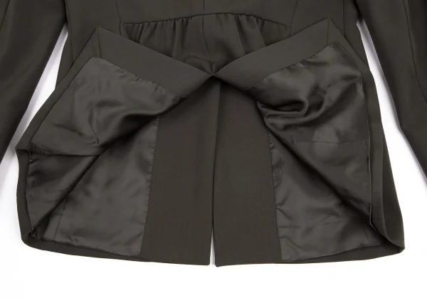 エンポリオ アルマーニEMPORIO ARMANI バックギャザーデザインテーラードジャケット カーキブラウン42 K-121850_012