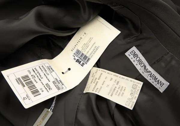 エンポリオ アルマーニEMPORIO ARMANI バックギャザーデザインテーラードジャケット カーキブラウン42 K-121850_015