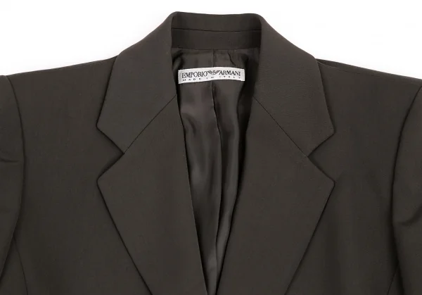 エンポリオ アルマーニEMPORIO ARMANI バックギャザーデザインテーラードジャケット カーキブラウン42 K-121850_003