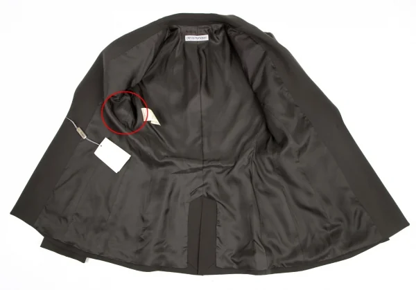 エンポリオ アルマーニEMPORIO ARMANI バックギャザーデザインテーラードジャケット カーキブラウン42 K-121850_008