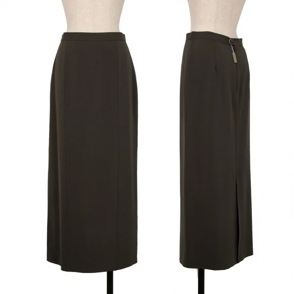 エンポリオ アルマーニEMPORIO ARMANI バックギャザーデザインセットアップスーツ カーキブラウン42・40 K-121852_010