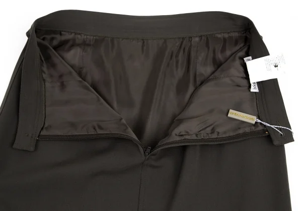エンポリオ アルマーニEMPORIO ARMANI バックギャザーデザインセットアップスーツ カーキブラウン42・40 K-121852_015