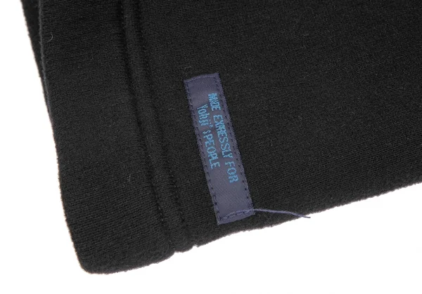 レギュレーション ヨウジヤマモトREGULATION yohji yamamoto 裏起毛スウェットボタンレスカーディガン 黒2 K-121881_013