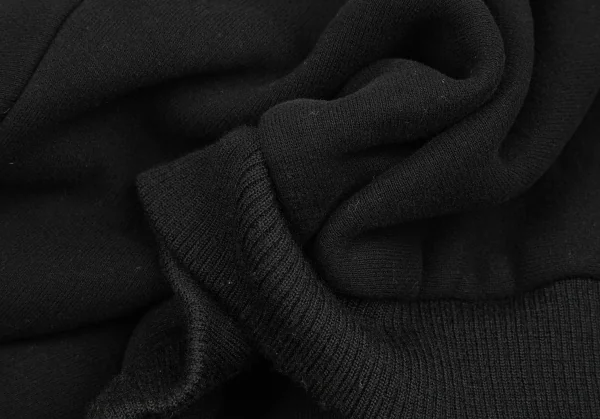 レギュレーション ヨウジヤマモトREGULATION yohji yamamoto 裏起毛スウェットボタンレスカーディガン 黒2 K-121881_014