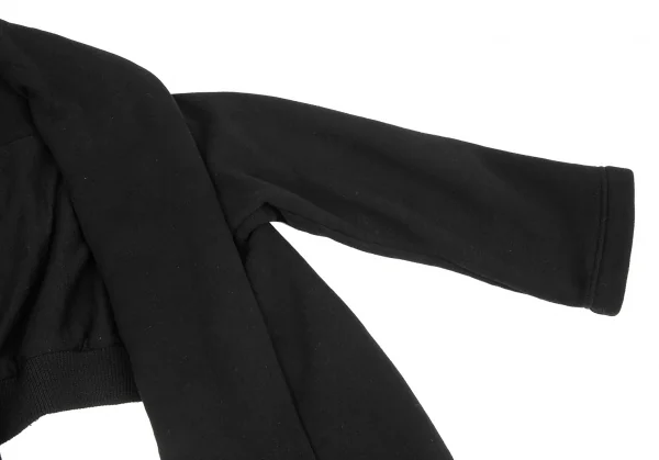 レギュレーション ヨウジヤマモトREGULATION yohji yamamoto 裏起毛スウェットボタンレスカーディガン 黒2 K-121881_004