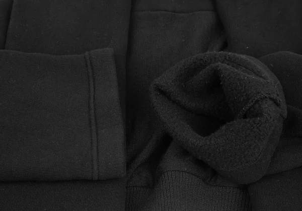 レギュレーション ヨウジヤマモトREGULATION yohji yamamoto 裏起毛スウェットボタンレスカーディガン 黒2 K-121881_005