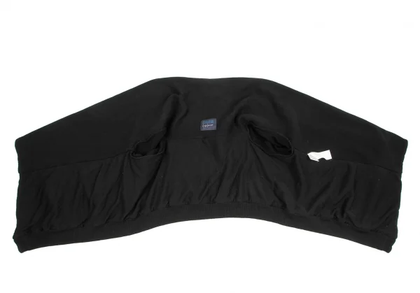 レギュレーション ヨウジヤマモトREGULATION yohji yamamoto 裏起毛スウェットボタンレスカーディガン 黒2 K-121881_009