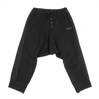 レギュレーション ヨウジヤマモトREGULATION yohji yamamoto 裏起毛スウェットサルエルパンツ 黒