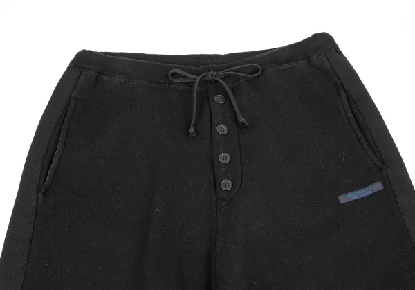 レギュレーション ヨウジヤマモトREGULATION yohji yamamoto 裏起毛スウェットサルエルパンツ 黒2 K-121882_002