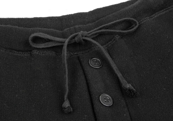 レギュレーション ヨウジヤマモトREGULATION yohji yamamoto 裏起毛スウェットサルエルパンツ 黒2 K-121882_003
