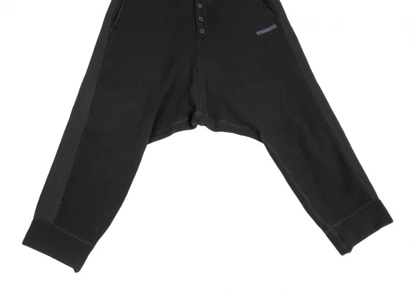 レギュレーション ヨウジヤマモトREGULATION yohji yamamoto 裏起毛スウェットサルエルパンツ 黒2 K-121882_009