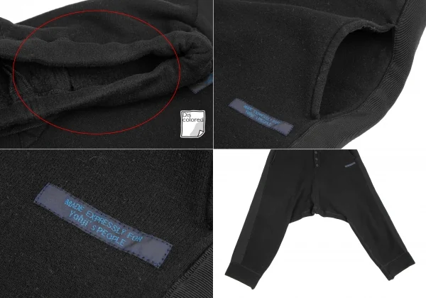 レギュレーション ヨウジヤマモトREGULATION yohji yamamoto 裏起毛スウェット変形セットアップ 黒2 K-121883_013