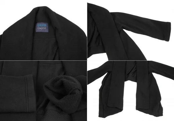 レギュレーション ヨウジヤマモトREGULATION yohji yamamoto 裏起毛スウェット変形セットアップ 黒2 K-121883_004