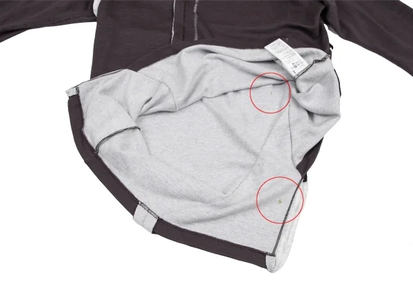 ラグネキカス フォー ヨウジヤマモトRAGNE KIKAS for Yohji Yamamoto アウトシームプリントデザインハイネックカットソー 茶2 K-121886_011