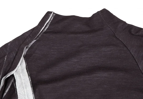 ラグネキカス フォー ヨウジヤマモトRAGNE KIKAS for Yohji Yamamoto アウトシームプリントデザインハイネックカットソー 茶2 K-121886_015