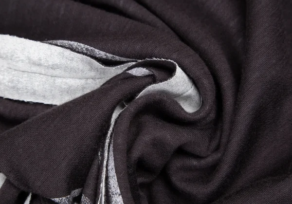 ラグネキカス フォー ヨウジヤマモトRAGNE KIKAS for Yohji Yamamoto アウトシームプリントデザインハイネックカットソー 茶2 K-121886_017