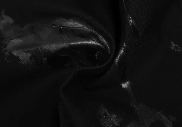 ヨウジヤマモト ファムYohji Yamamoto FEMME ラバーペイントデザインボタンレスコート 黒1 K-121887_016