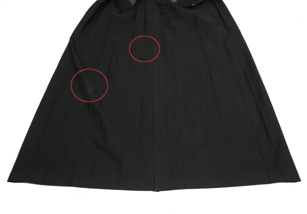 ヨウジヤマモト ファムYohji Yamamoto FEMME ラバーペイントフロントプリーツサスペンダーワンピース 黒1 K-121888_007
