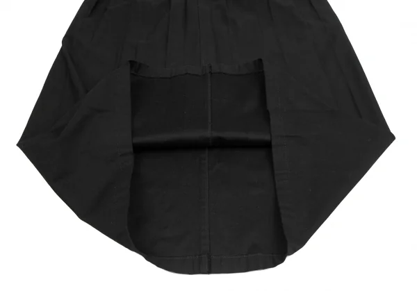 ヨウジヤマモト ファムYohji Yamamoto FEMME ラバーペイントフロントプリーツサスペンダーワンピース 黒1 K-121888_010