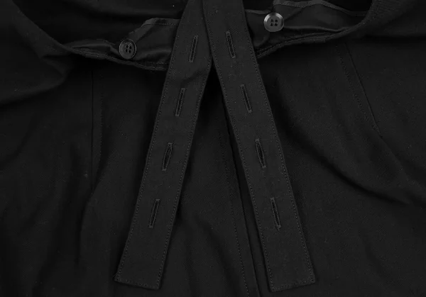 ヨウジヤマモト ファムYohji Yamamoto FEMME ラバーペイントフロントプリーツサスペンダーワンピース 黒1 K-121888_014