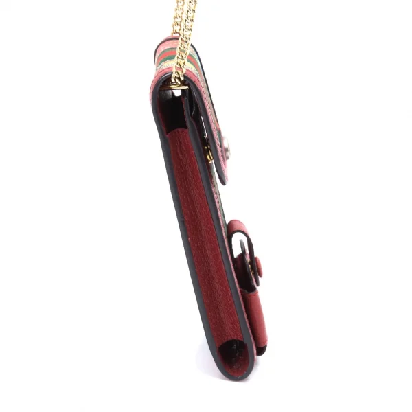 グッチGUCCI 598665 ティアン チェーンストラップモバイルケース 赤 K-121914_010