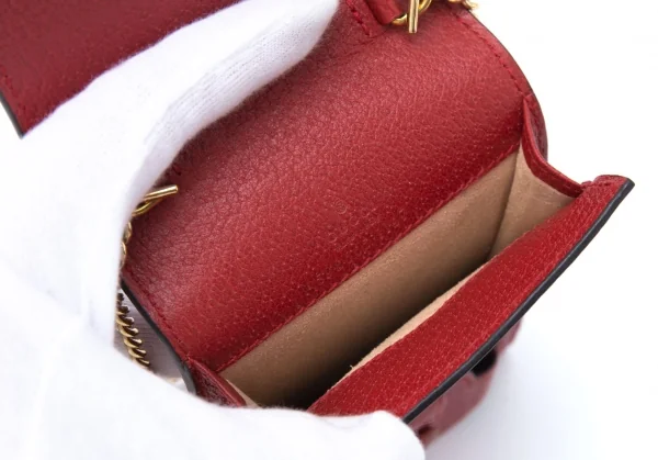 グッチGUCCI 598665 ティアン チェーンストラップモバイルケース 赤 K-121914_015