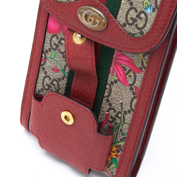 グッチGUCCI 598665 ティアン チェーンストラップモバイルケース 赤 K-121914_006