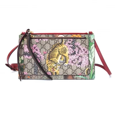 GUCCI/グッチ/GGスプリーム/ショルダーバッグ/タイガーヘッド