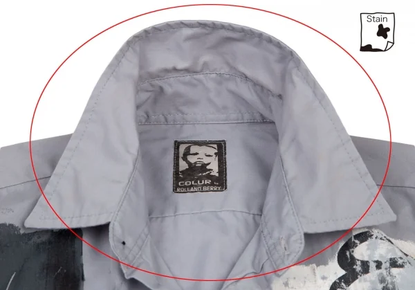 カラーバイローランドベリーCOLUR BY ROLLAND BERRY ローリングストーンズプリントシャツ ブルーグレーM位 K-121925_003