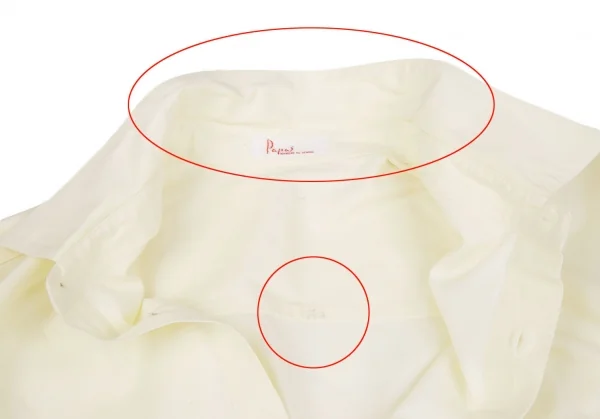 パパスPapas ブロードポケットシャツ M 黄色M位 K-121926_003