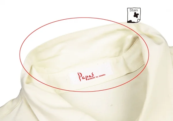 パパスPapas ブロードポケットシャツ M 黄色M位 K-121926_004