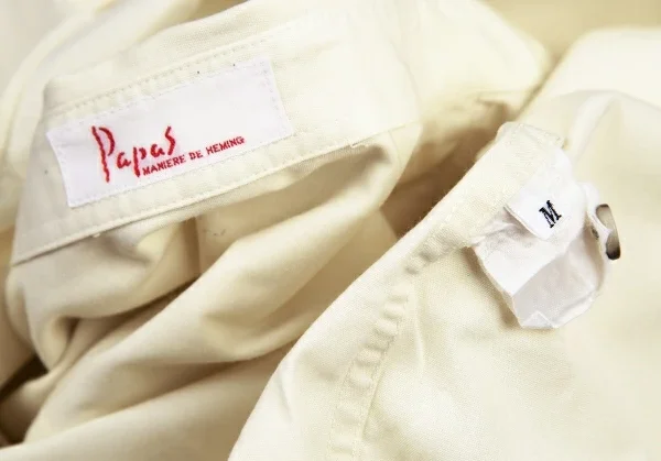 パパスPapas ブロードポケットシャツ M 黄色M位 K-121926_020