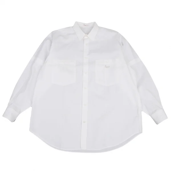 Papas Cotton Logo Embroidery Long Sleeve Shirt White M K-121927_001