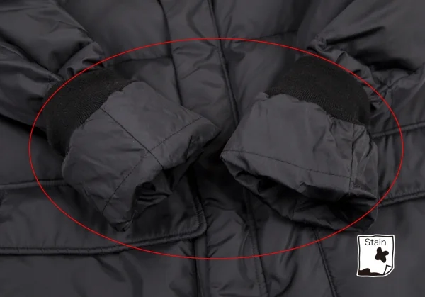 ヨウジヤマモト ノアールYohji Yamamoto NOIR リバーシブルジップアップダウンコート 黒1 K-121941_008