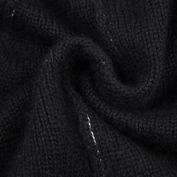 ヨウジヤマモト ファムYohji Yamamoto FEMME アウトシームデザインニットカーディガン 黒2 K-121942_013