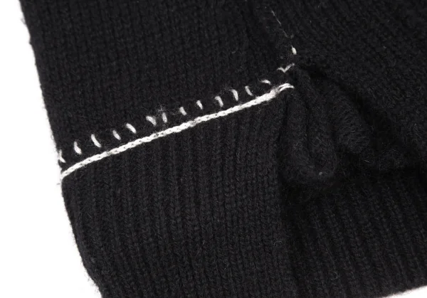 ヨウジヤマモト ファムYohji Yamamoto FEMME アウトシームデザインニットカーディガン 黒2 K-121942_009