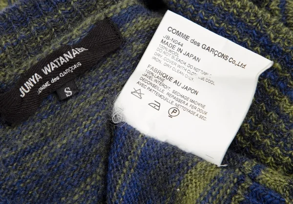 ジュンヤワタナベ コムデギャルソンJUNYA WATANABE COMME des GARCONS パラレルヤーンニットカーディガン 青黄緑S K-121949_014
