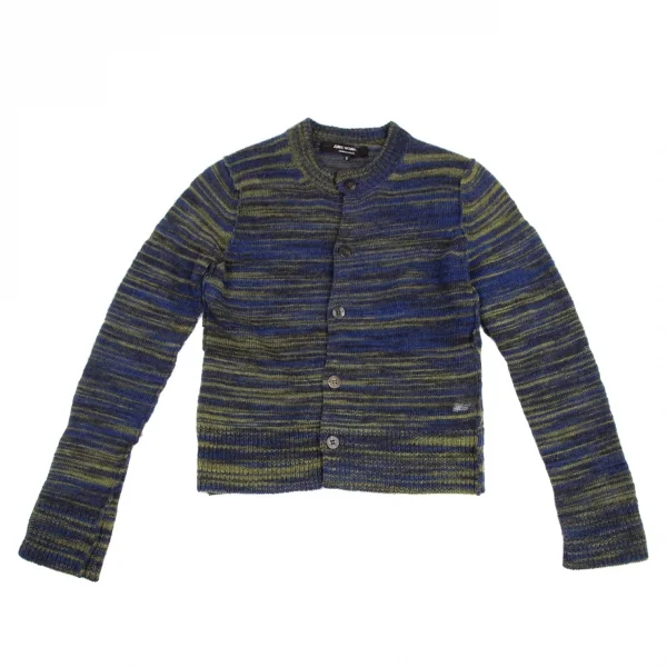 ジュンヤワタナベ コムデギャルソンJUNYA WATANABE COMME des GARCONS パラレルヤーンニットカーディガン 青黄緑S K-121949_002