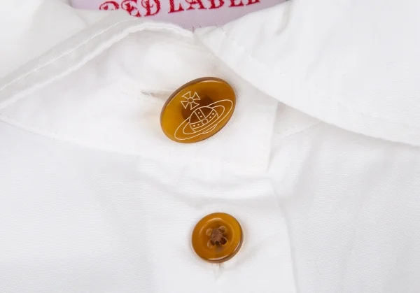 ヴィヴィアンウエストウッド レッドレーベルVivienne Westwood Red Label リボンタイ付き切替デザインシャツ 白3 K-121963_004