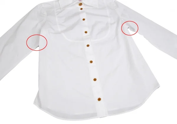 ヴィヴィアンウエストウッド レッドレーベルVivienne Westwood Red Label リボンタイ付き切替デザインシャツ 白3 K-121963_007