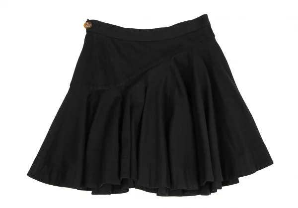 ヴィヴィアンウエストウッド レッドレーベルVivienne Westwood Red Label バイアス切替サーキュラーミニスカート 黒2 K-121965_002