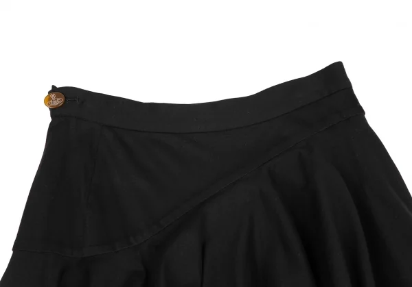 ヴィヴィアンウエストウッド レッドレーベルVivienne Westwood Red Label バイアス切替サーキュラーミニスカート 黒2 K-121965_003